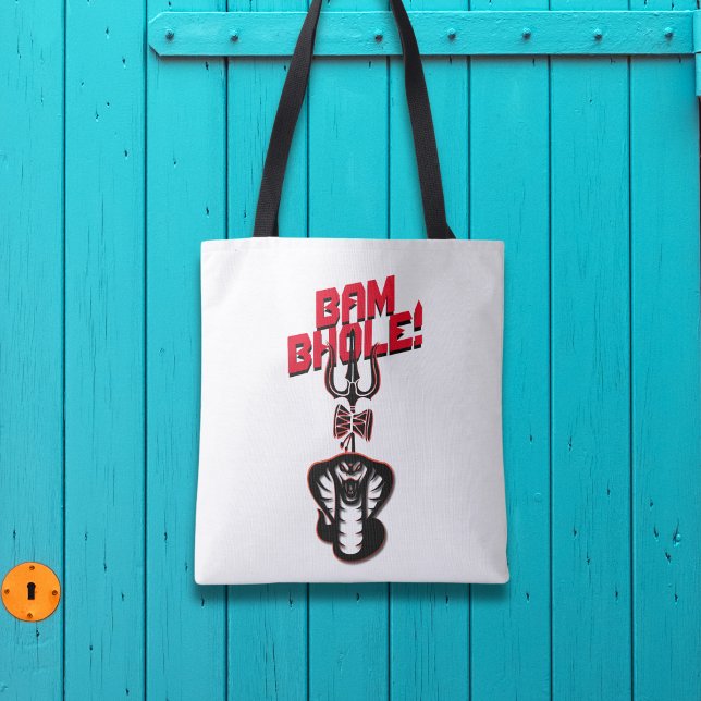 BOLSO DE TELA "BAM BHOLE" LORD SHIVA'S NAAG Y TRISHUL (Subido por el creador)