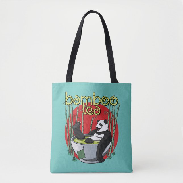 Bolso De Tela Bamboo Tea Drinker Panda (Anverso)
