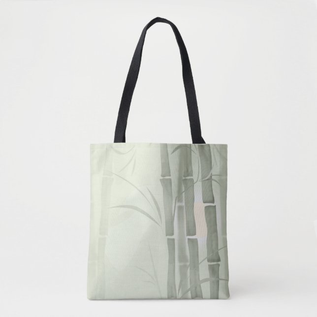 Bolso De Tela Bambú verde (Anverso)
