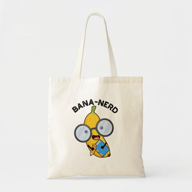 Bolso De Tela Bana-nerd Fruit Funny Nerd Pun (Frente)