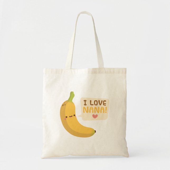Bolso De Tela Banana, amo a Nana (Frente)