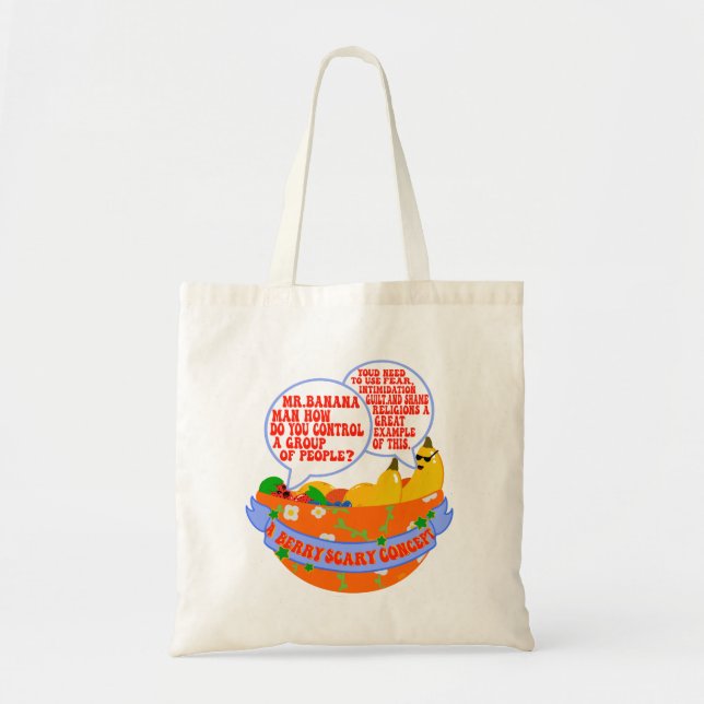 Bolso De Tela Banana De Realismo E Indiferencia (Frente)