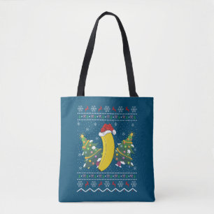 Bolso De Tela Banana Lover Xmas regalo Navidades bananeros feos