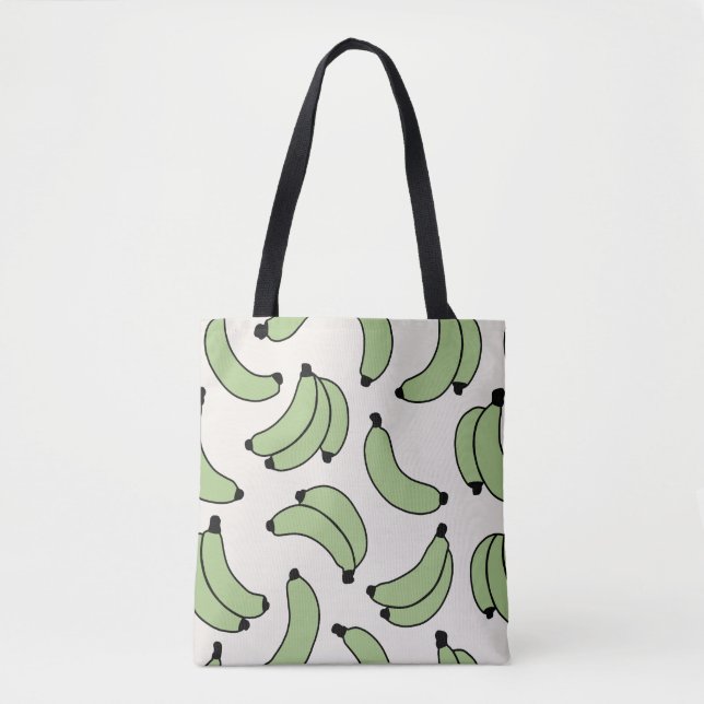 Bolso De Tela Banana Parade Sage Green (Anverso)