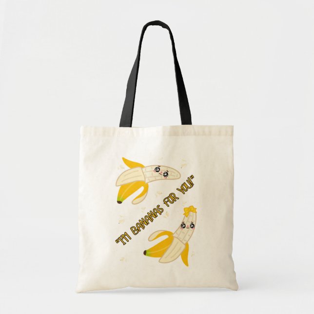 Bolso De Tela bananas quote (Frente)