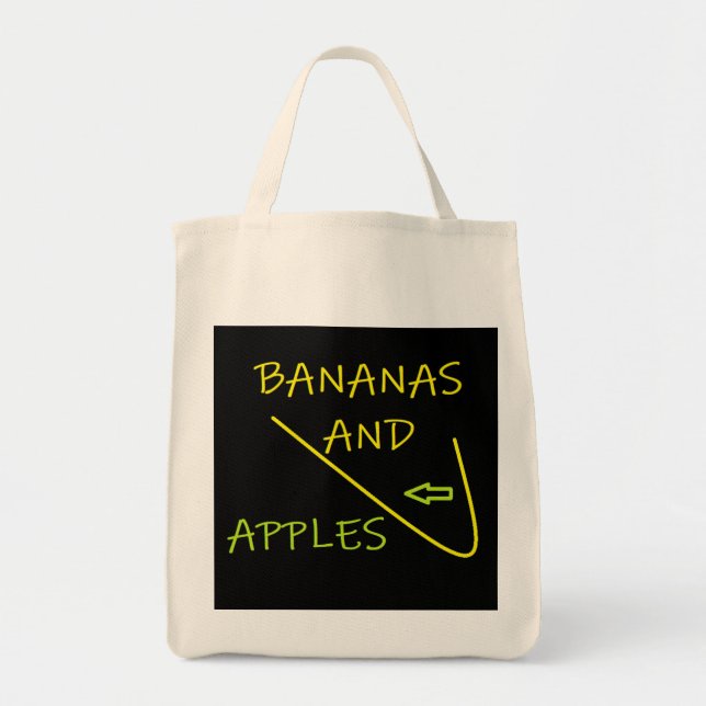 Bolso De Tela Bananas y manzanas diseñadas para la compra de mod (Frente)