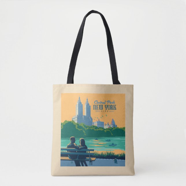 Bolso De Tela Banco Central Park de Nueva York (Anverso)