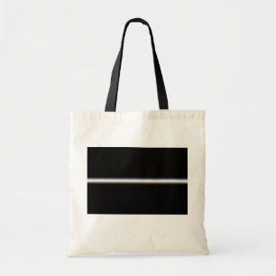 Bolso De Tela Banda blanca y desenfadada en negro