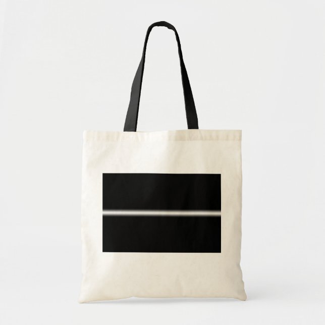 Bolso De Tela Banda blanca y desenfadada en negro (Frente)