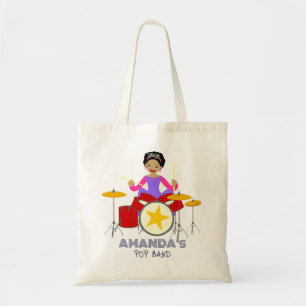 Bolso De Tela Banda de chicas de música retro Birthday Party