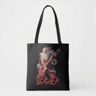 Bolso De Tela Banda de Metal divertida de esquí sobre Santa Navi