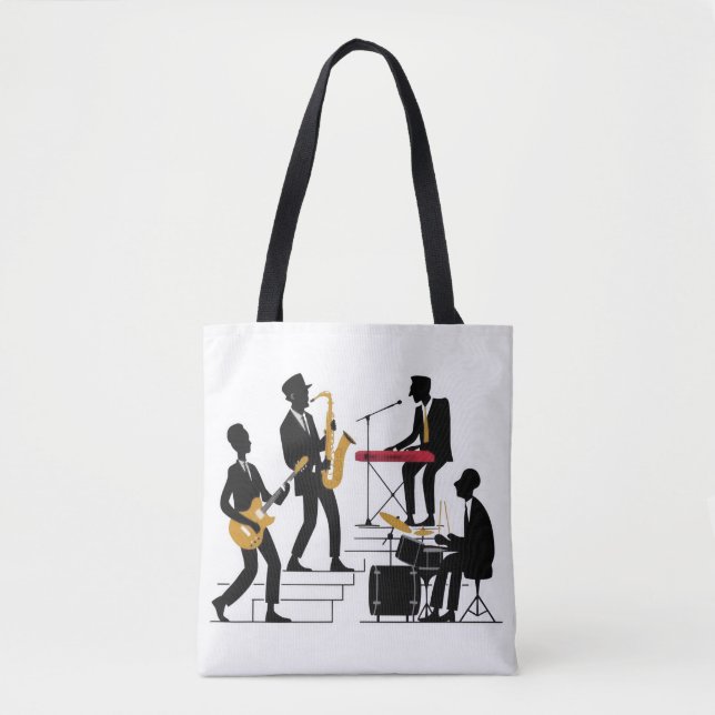 Bolso De Tela Banda de música de Silhouette (Anverso)
