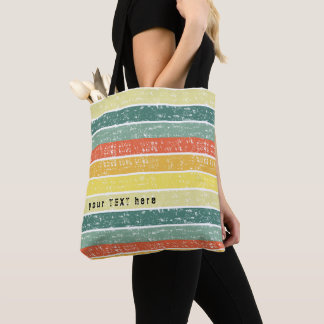 Bolso De Tela Banda de playa personalizada Retro Stripe