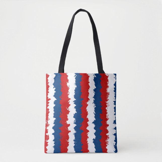 Bolso De Tela Banda Guay roja, blanca y azul (Anverso)