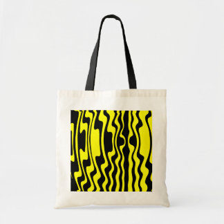 Bolso De Tela Banda ondulada - Negro y Amarillo