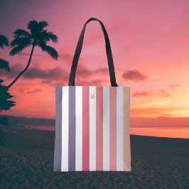 Bolso De Tela Banda solar de Ombre Beach y Monograma personaliza