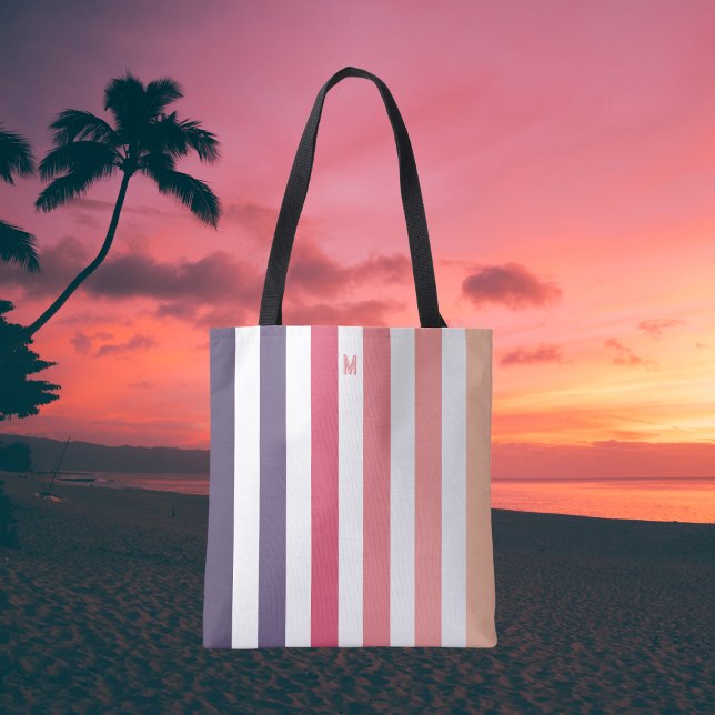 Bolso De Tela Banda solar de Ombre Beach y Monograma personaliza (Subido por el creador)