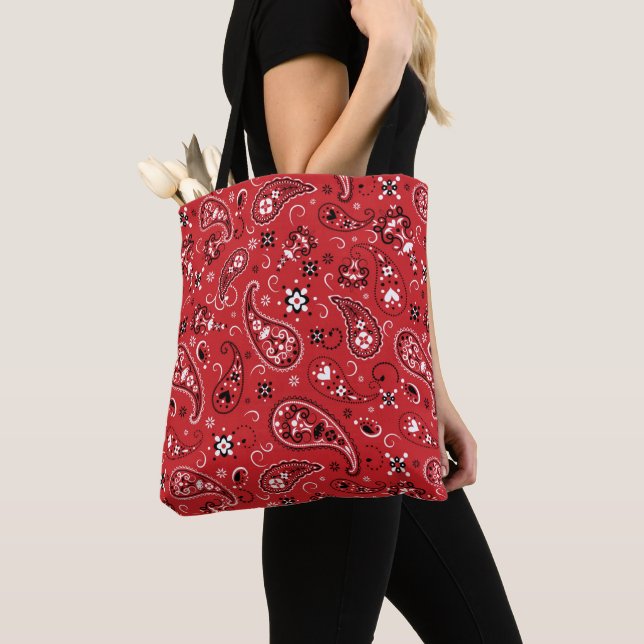 Bolso De Tela Bandana Red Paisley (Detalle)