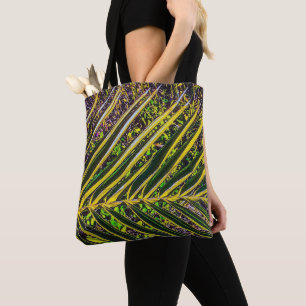 Bolso De Tela Bandas audaces de Tote de palma