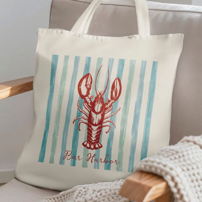 Bolso De Tela Bandas azules de la costa de langosta de Maine (Subido por el creador)