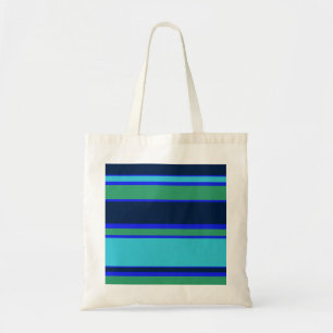 Bolso De Tela Bandas azules y verdes