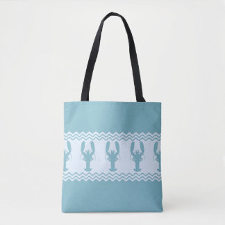 Bolso De Tela Bandas de bogavante de la costa azul