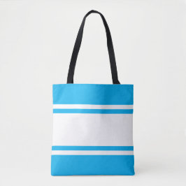 Bolso De Tela Bandas de Carreras azul cielo azul esporádico pano