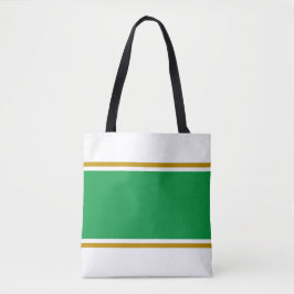 Bolso De Tela Bandas de Carreras marrón verde esporádica y ampli