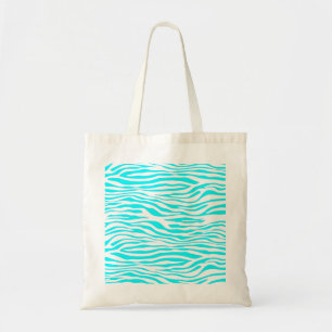 Bolso De Tela Bandas de cebra azules y blancas