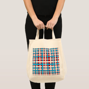 Bolso De Tela Bandas de interbloqueo de luz roja blanca azul