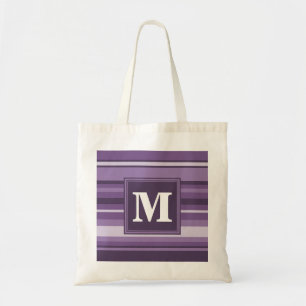 Bolso De Tela Bandas de lavanda monogramo