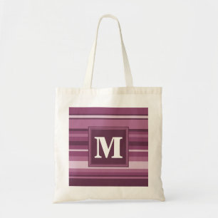 Bolso De Tela Bandas de mauve monogramo