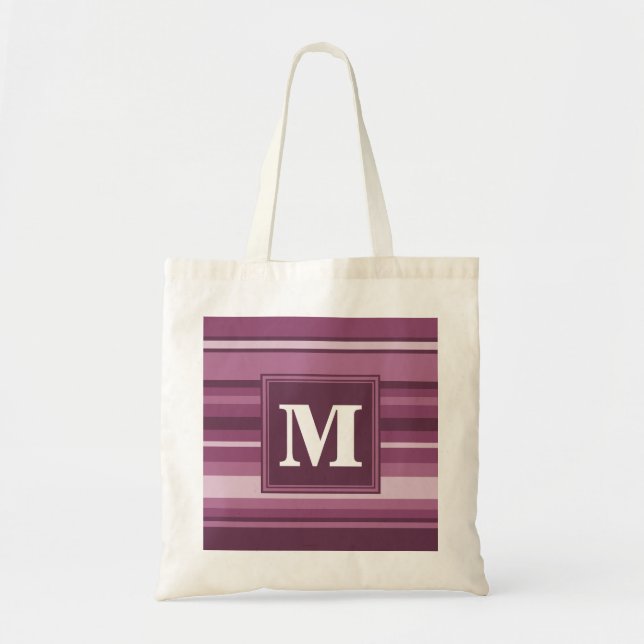 Bolso De Tela Bandas de mauve monogramo (Frente)