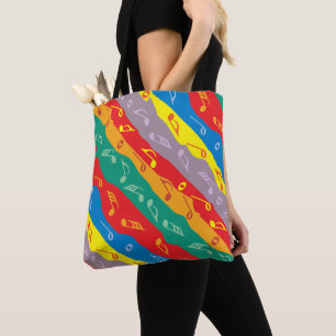 Bolso De Tela Bandas de notas de música