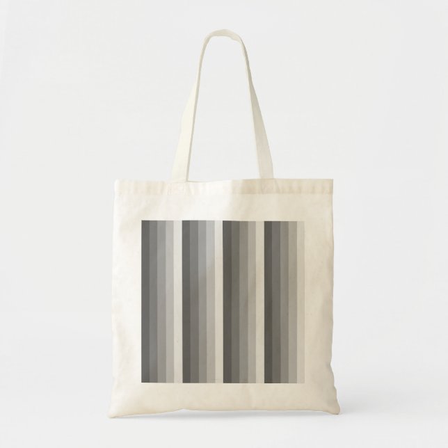 Bolso De Tela Bandas de sombra gris (Frente)