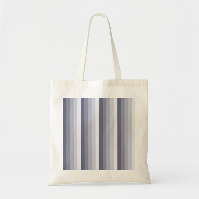Bolso De Tela Bandas de sombra gris azul (Frente)