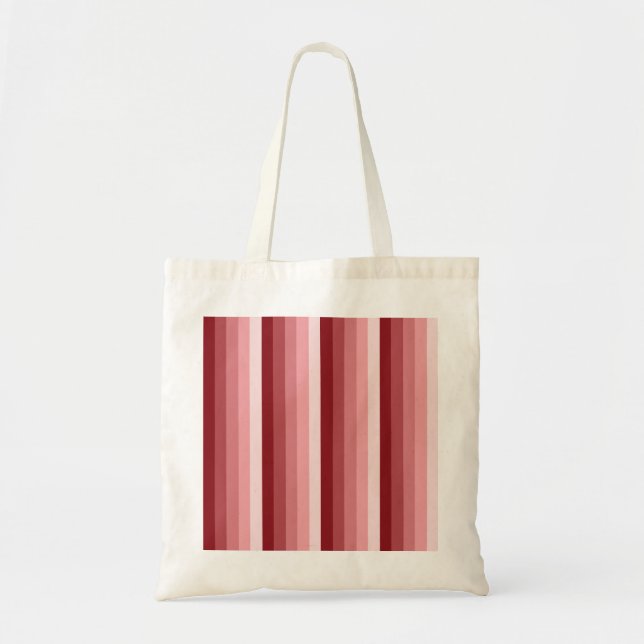 Bolso De Tela Bandas de sombra rojas (Frente)