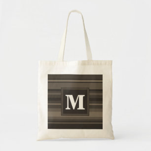 Bolso De Tela Bandas de taupe monogramo