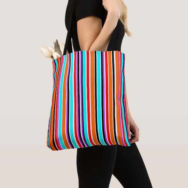Bolso De Tela Bandas mixtas (Detalle)