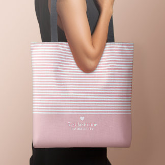 Bolso De Tela Bandas modernas con monograma cardíaco de gama alt