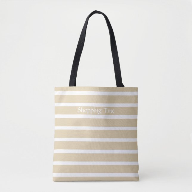Bolso De Tela Bandas Neutrales de Marfil (Anverso)