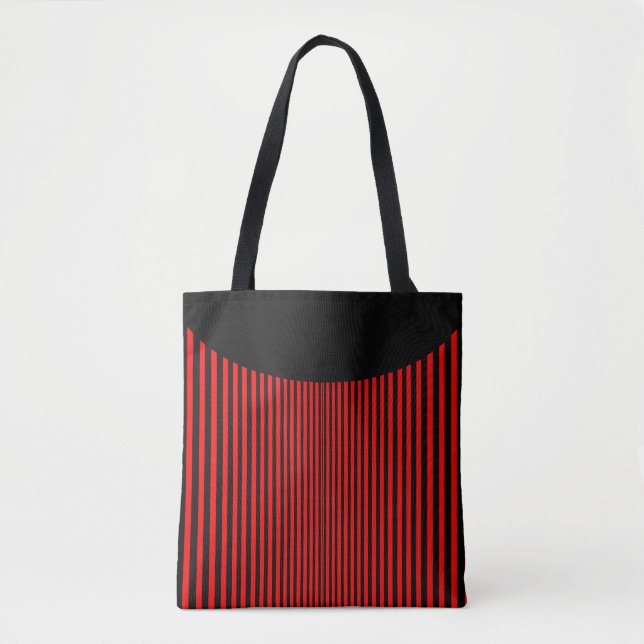 Bolso De Tela Bandas rojas y negras (Anverso)