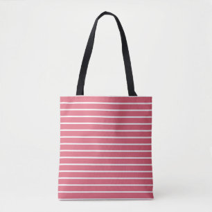 Bolso De Tela Bandas rosadas