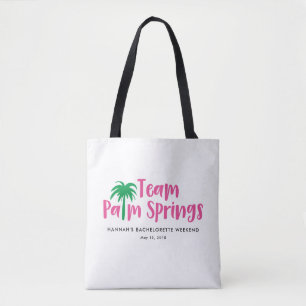 Bolso De Tela Bandas Tote de la Fiesta de Bachelorette de Team P