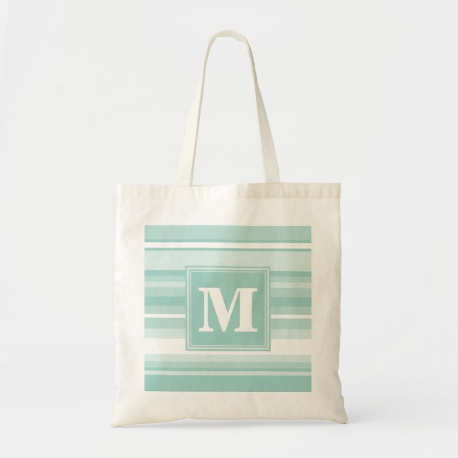 Bolso De Tela Bandas verdes monográficas (Frente)