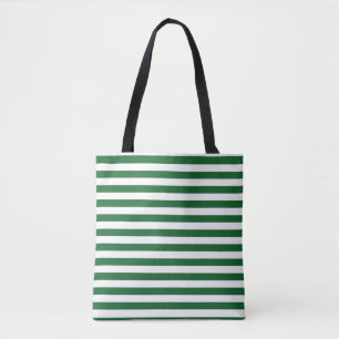 Bolso De Tela Bandas verdes y blancas
