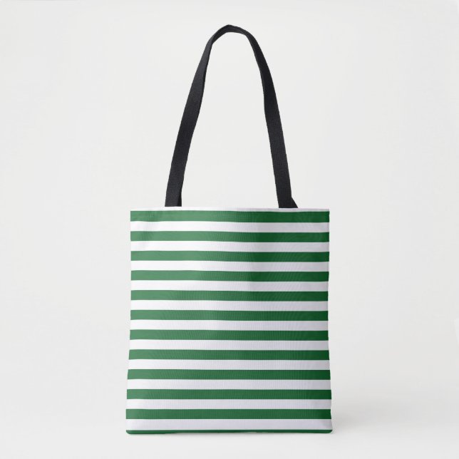 Bolso De Tela Bandas verdes y blancas (Anverso)