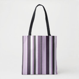 Bolso De Tela Bandas verticales contemporáneas Lilac efectivas