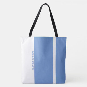 Bolso De Tela Bandas verticales modernas de color azul oscuro