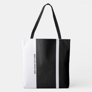 Bolso De Tela Bandas verticales modernas y negras
